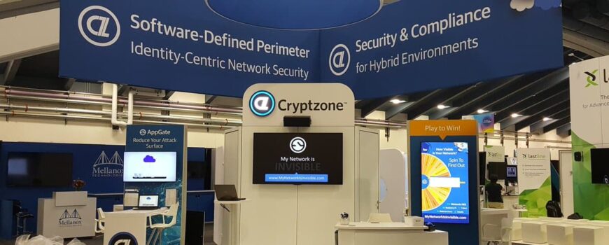 Cryptzone using Virtual Prize Wheel Interactive Game in their trade show booth at RSA 2017