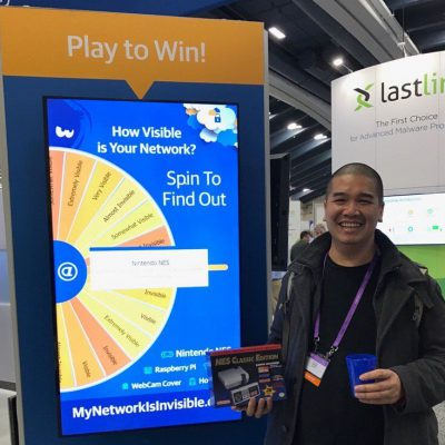 Cryptzone Virtual Prize Wheel Winner at RSA 2017 Train your booth staff to succeed with our Virtual Prize Wheel in your trade show booth