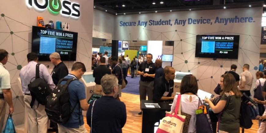 Tech trade show exhibitor interactive trade show game - iBoss at Black Hat 2018