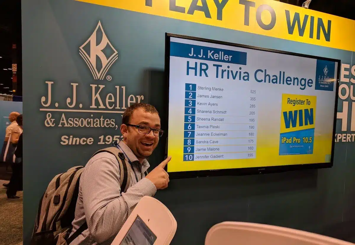 SocialPoint Challenge Bar Trivia - JJ Keller winner